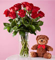 Tango In Paris Bouquet & Bear Set