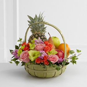 The FTD� Rest in Peace� Fruit & Flowers Basket